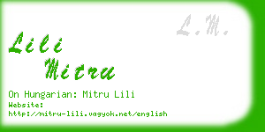 lili mitru business card